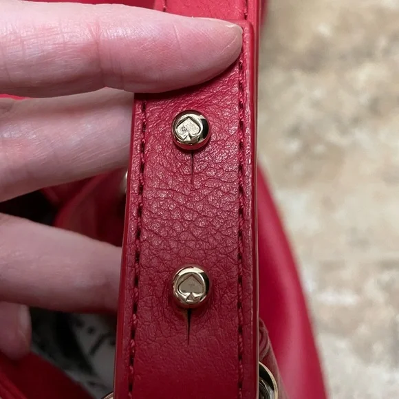 Kate Spade red leather Jamie Chrystie Street hobo shoulder bag - Picture 13 of 14